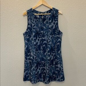 RipSkirt Hawaii Sleeveless Dress – Blue Floral – Size Large